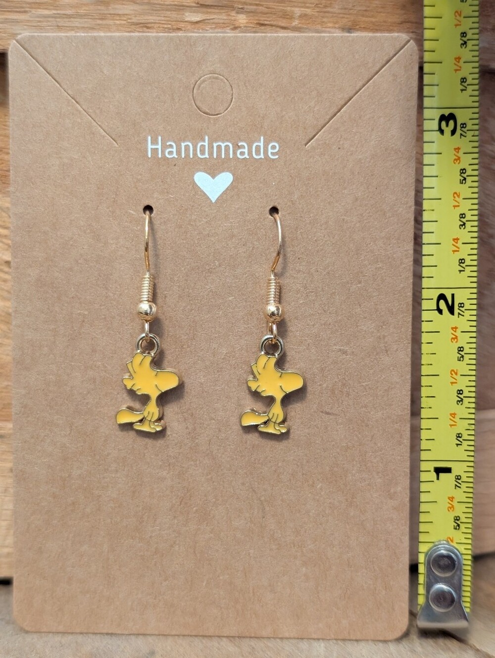 Peanuts Woodstock Snoopy Enamel Metal Earrings NEW